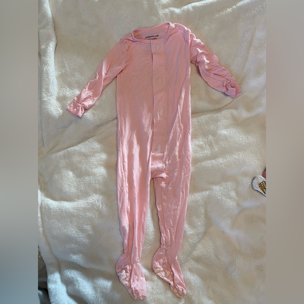 Magnetic Me Modal Pink Footie Sz 9-12 months